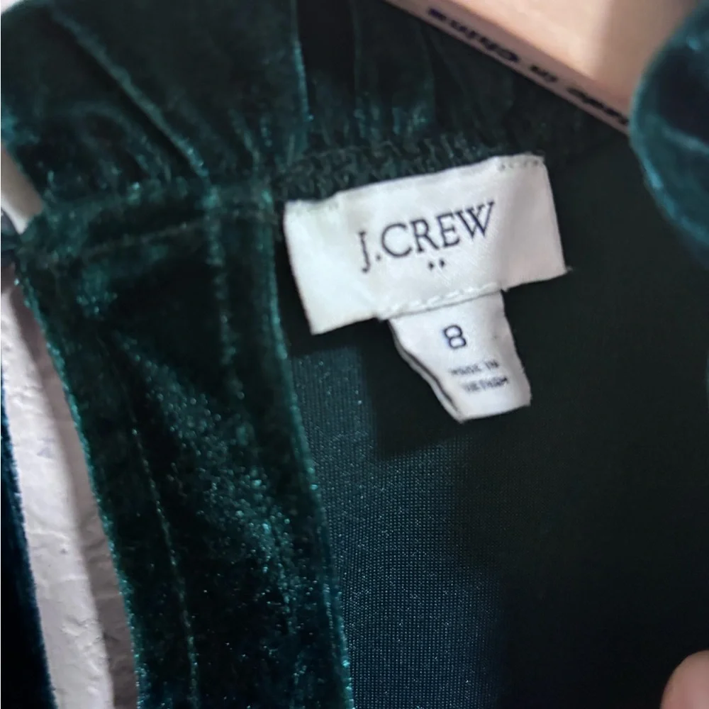 J. Crew velvet tiered midi dress